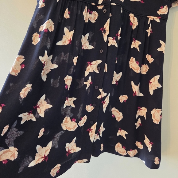 Ba&sh Kosma Short Flowing Floral Casual Boho Feminine Mini Dress Size Large - Picture 11 of 16